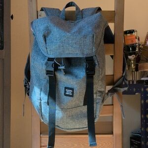 Herschel Supply Co. Unisex Gray Backpack Double Straps Good Used Condition